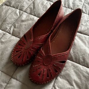Pikolinos Womens Sandals  Burgundy Leather Size 39 EU 8 US NWOT